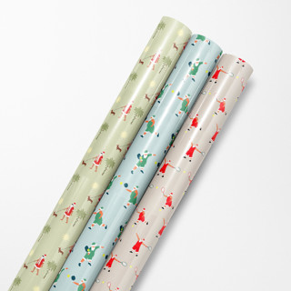This is a green wrapping paper by tara berg called tropical christmas wrapping paper set in standard