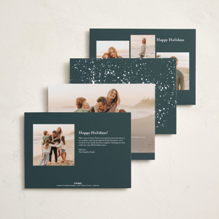 This is a lake gloss press holiday cards with gloss press by Brooke Chandler called birch trees printing on recycled smooth signature in standard