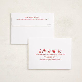 This is a holly berry gloss press holiday cards with gloss press by Susan Asbill called snow flurry printing on signature in standard