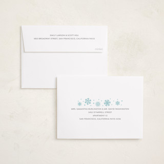 This is a titanium gloss press holiday cards with gloss press by Susan Asbill called snow flurry printing on recycled smooth signature in standard