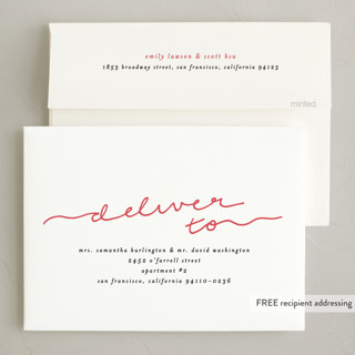 This is a candy cane letterpress holiday cards with letterpress by Sara Hicks Malone called handwritten holiday love printing on bright white letterpress paper in standard