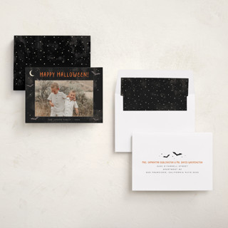 This is a raven halloween party invitations cards with standard by Emily Sabol Goss called halloween fun printing on recycled smooth signature in standard