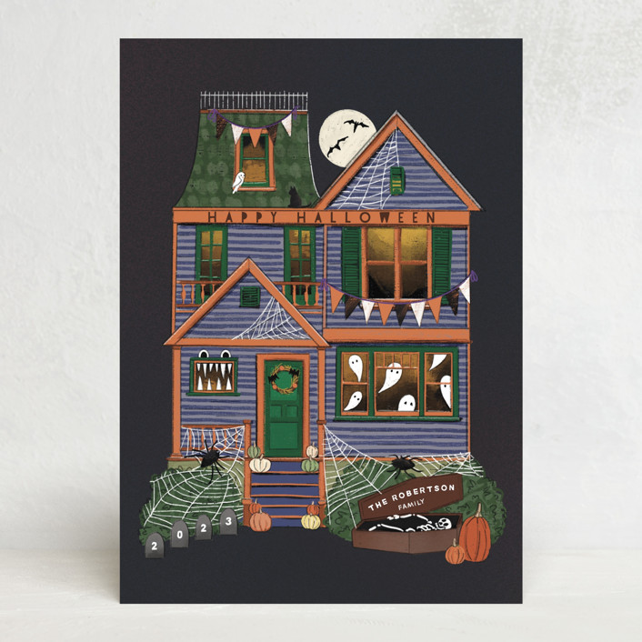"Halloween House" - Halloween Cards in Persimmon by Becky Nimoy.