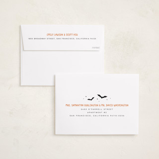 This is a raven halloween party invitations cards with standard by Emily Sabol Goss called halloween fun printing on recycled smooth signature in standard