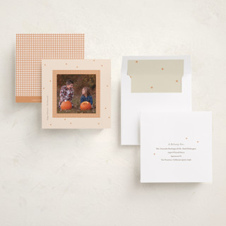 This is a buttercream halloween party invitations cards with standard by Angela Thompson called starry halloween printing on recycled smooth signature in standard