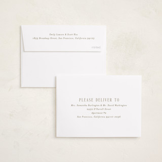 This is a champagne petite holiday cards with standard by Ekko Studio called headlines printing on recycled smooth signature in petite