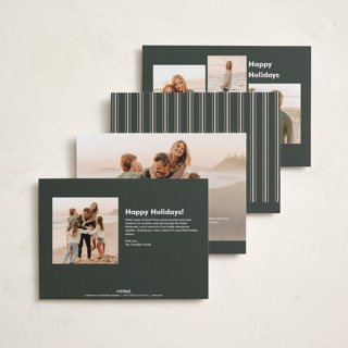 This is a olive petite holiday cards with standard by Pixel and Hank called the classic printing on recycled smooth signature in petite