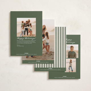 This is a pine petite holiday cards with standard by Leia Matt called woodland papercut printing on signature in petite