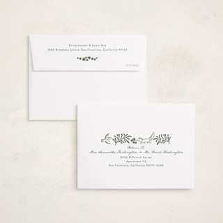 This is a pine petite holiday cards with standard by Leia Matt called woodland papercut printing on signature in petite
