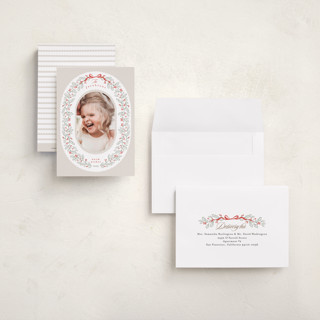 This is a dove petite holiday cards with standard by Karidy Walker called chantilly printing on signature in petite