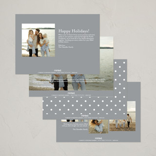 This is a silverbells petite holiday cards with standard by That Girl Press called moment in time printing on recycled smooth signature in petite