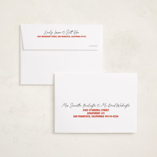 This is a candy apple petite holiday cards with standard by Studio Suku called the jolly type printing on recycled smooth signature in petite