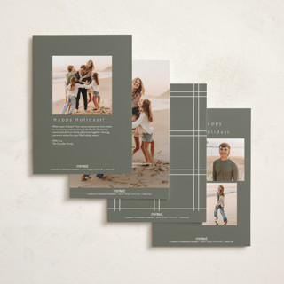 This is a sage petite holiday cards with standard by Nicole Walsh called simple frame printing on recycled smooth signature in petite