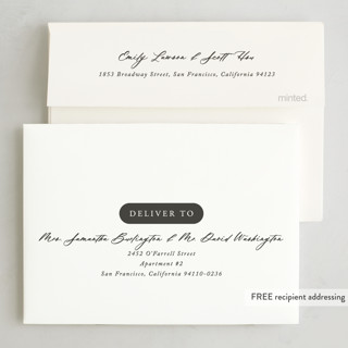 This is a stone petite holiday cards with standard by Brianne Larsen called classic four printing on recycled smooth signature in petite