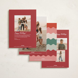 This is a snow petite holiday cards with standard by Tennie and Co. called squiggles printing on recycled smooth signature in petite