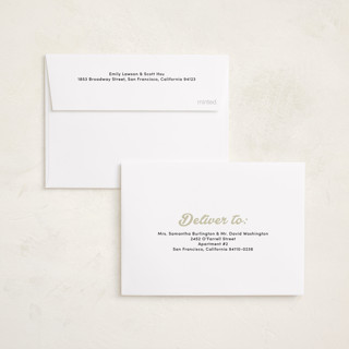 This is a buttercream petite holiday cards with standard by Morgan Kendall called vintage postcard printing on recycled smooth signature in petite