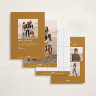 This is a golden hour petite holiday cards with standard by Bramble Studio called bare minimum printing on recycled smooth signature in petite
