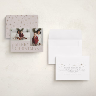 This is a sandstone petite holiday cards with standard by Pixel and Hank called pair printing on recycled smooth signature in petite