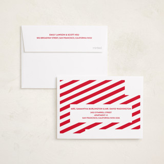 This is a holly petite holiday cards with standard by The Social Type called naughty holiday dog printing on recycled smooth signature in petite