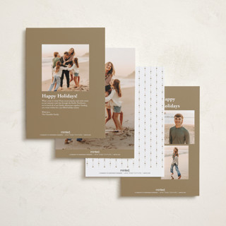 This is a caramel petite holiday cards with standard by Ana de Sousa called minimalist new year printing on recycled smooth signature in petite