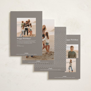 This is a cement petite holiday cards with standard by Michelle Taylor called greenery details printing on recycled smooth signature in petite