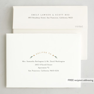 This is a mist petite holiday cards with standard by Robert and Stella called peppermint stripe printing on recycled smooth signature in petite