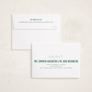 This is a noble fir petite holiday cards with standard by Erica Krystek called grinch face printing on recycled smooth signature in petite