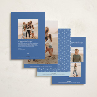 This is a blue jay petite holiday cards with standard by Sabrin Deirani called frozen magic holidays printing on recycled smooth signature in petite