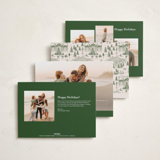 This is a fir petite holiday cards with standard by Teju Reval called nutcracker toile printing on recycled smooth signature in petite