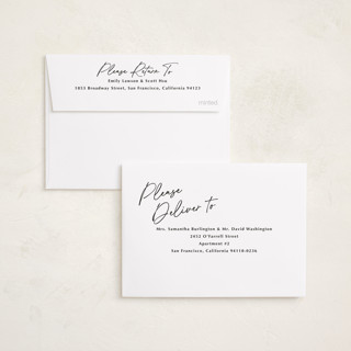 This is a coal petite holiday cards with standard by Jackie Crawford called painterly frame printing on recycled smooth signature in petite