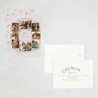 This is a tinsel petite holiday cards with standard by Petra Kern called keepsake wreath printing on recycled smooth signature in petite