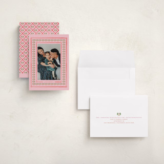 This is a rudolph petite holiday cards with standard by Claudia Orengo called little details printing on recycled smooth signature in petite