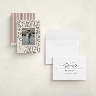 This is a pastel petite holiday cards with standard by letterfix called all fun printing on recycled smooth signature in petite