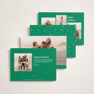 This is a festive petite holiday cards with standard by Lea Delaveris called disney's mickey oh joy printing on recycled smooth signature in petite