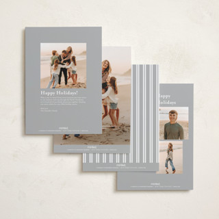 This is a tinsel petite holiday cards with standard by Carolyn MacLaren called preppy frame printing on recycled smooth signature in petite
