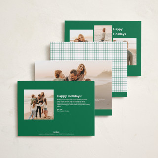 This is a pine petite holiday cards with standard by Wendy Chung called classic border printing on recycled smooth signature in petite