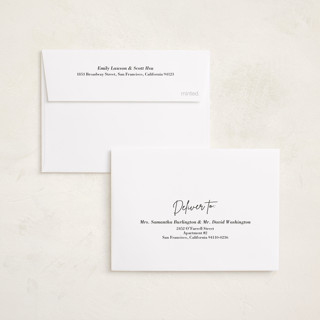 This is a charcoal petite holiday cards with standard by Oma N. Ramkhelawan called arched simplicity printing on recycled smooth signature in petite
