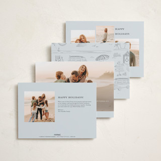 This is a tinsel petite holiday cards with standard by Teju Reval called beach holiday printing on recycled smooth signature in petite