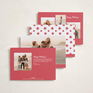 This is a snow petite holiday cards with standard by Megan Davis called howdy holidays printing on recycled smooth signature in petite