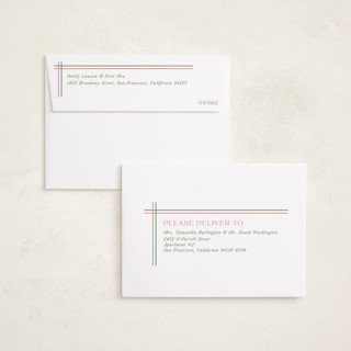 This is a azalea petite holiday cards with standard by Cindy Reynolds called southern sripes printing on recycled smooth signature in petite