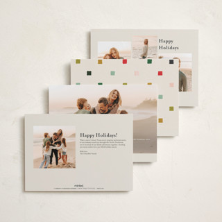 This is a fruit salad petite holiday cards with standard by Carrie ONeal called knitted plaid printing on recycled smooth signature in petite
