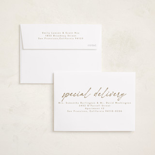 This is a marshmallow petite holiday cards with standard by Tamara Hilje called the merry printing on recycled smooth signature in petite