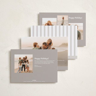 This is a winter petite holiday cards with standard by Cass Loh called cursive bottom printing on recycled smooth signature in petite
