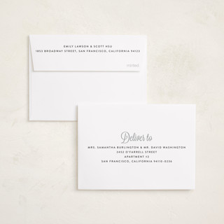 This is a winter petite holiday cards with standard by Cass Loh called cursive bottom printing on recycled smooth signature in petite