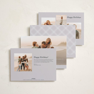 This is a cloud petite holiday cards with standard by Nicole Walsh called merry & blessed printing on recycled smooth signature in petite