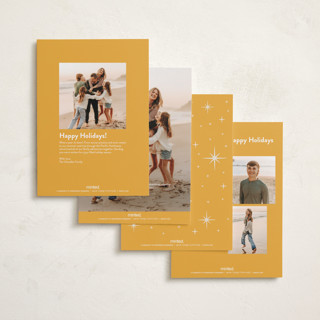 This is a butterscotch petite holiday cards with standard by Ekko Studio called nostalgia printing on recycled smooth signature in petite