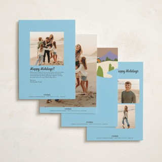 This is a glacier petite holiday cards with standard by Jess Franks called cozy winter village printing on signature in petite