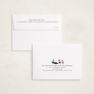 This is a santa petite holiday cards with standard by Julie Murray called north pole party printing on signature in petite