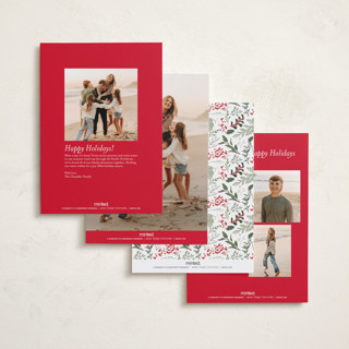 This is a candy cane petite holiday cards with standard by Susan Moyal called always merry printing on signature in petite