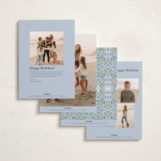 This is a frost petite holiday cards with standard by Paper Sun Studio called charming dove border printing on recycled smooth signature in petite